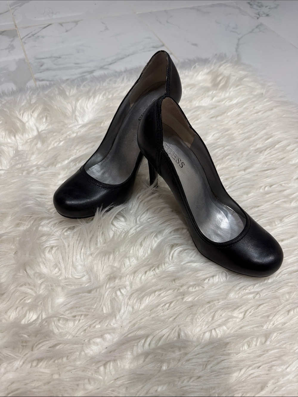 Guess Black Round-Toe High Heels